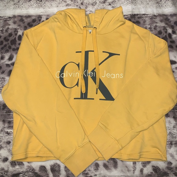 Calvin Klein Yellow Hoodie - Picture 1 of 4